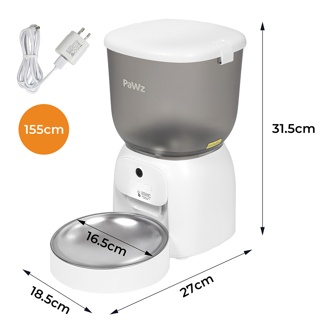 Pawz 4L Auto Pet Feeder Automatic Camera WiFi App - Image 3